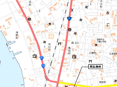 (値下げ) 北海道函館市 堀川町駅13分 土地 503万円の国有財産売却物件情報 #2
