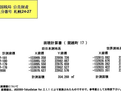 (値下げ) 北海道磯谷郡蘭越町 蘭越駅7分 土地 52万円の国税庁公売物件 #5