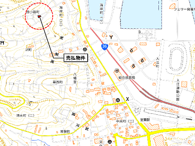 (値下げ) 北海道室蘭市 室蘭駅15分 土地 38万円の国有財産売却物件情報 #2